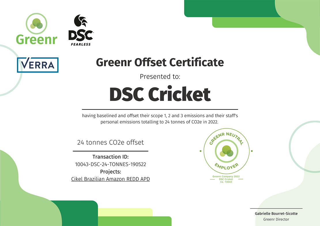 Greenr Offset Certificate